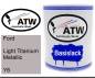 Preview: Ford, Light Titanium Metallic, Y6: 1L Lackdose, von ATW Autoteile West.
